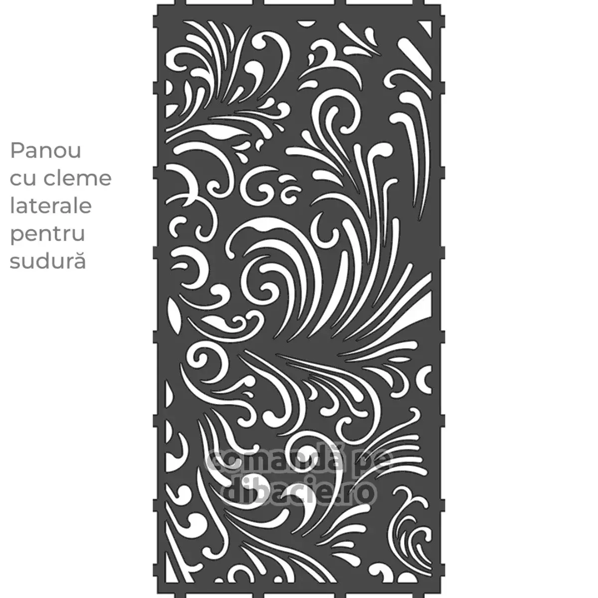 Panou poarta si gard metalic - Planta de vis