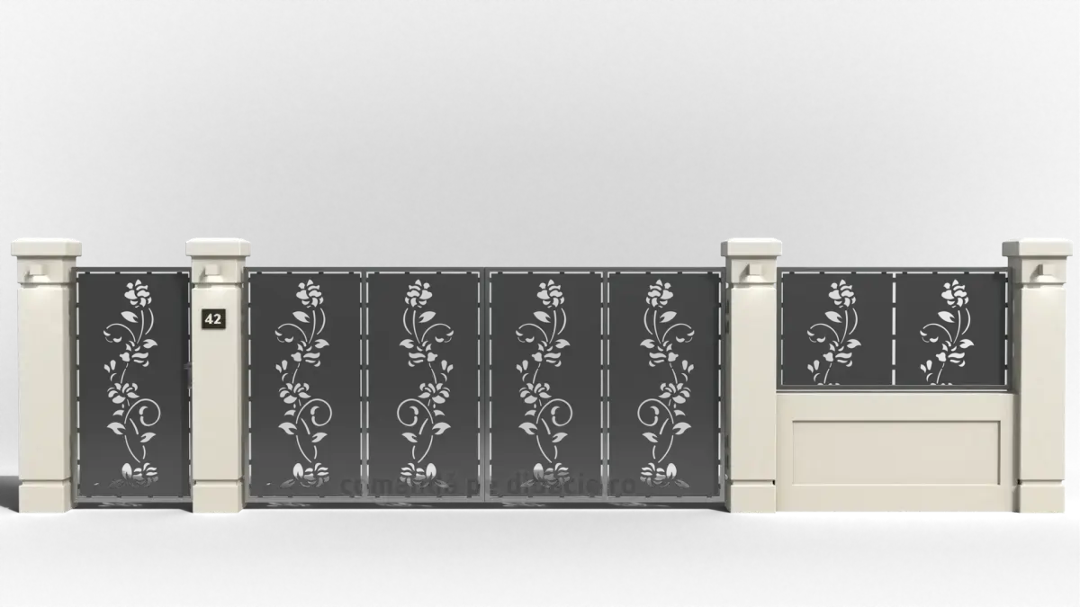 Panou poarta si gard metalic - Orhidee