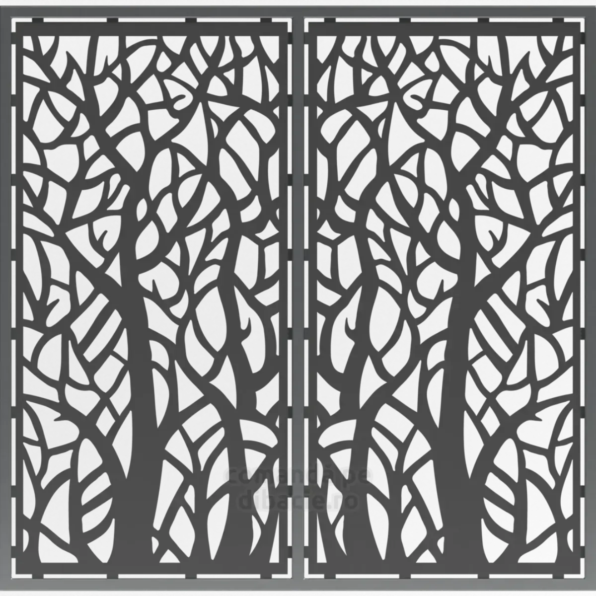 Panou poarta si gard metalic - Inima padurii