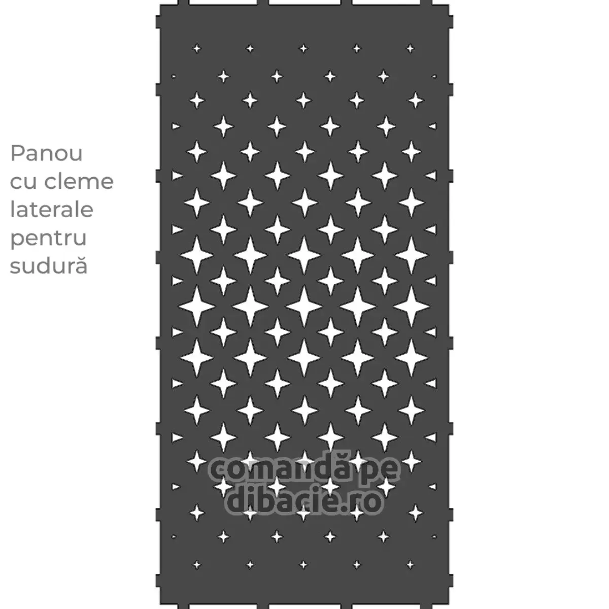 Panou poarta si gard metalic - Stelute