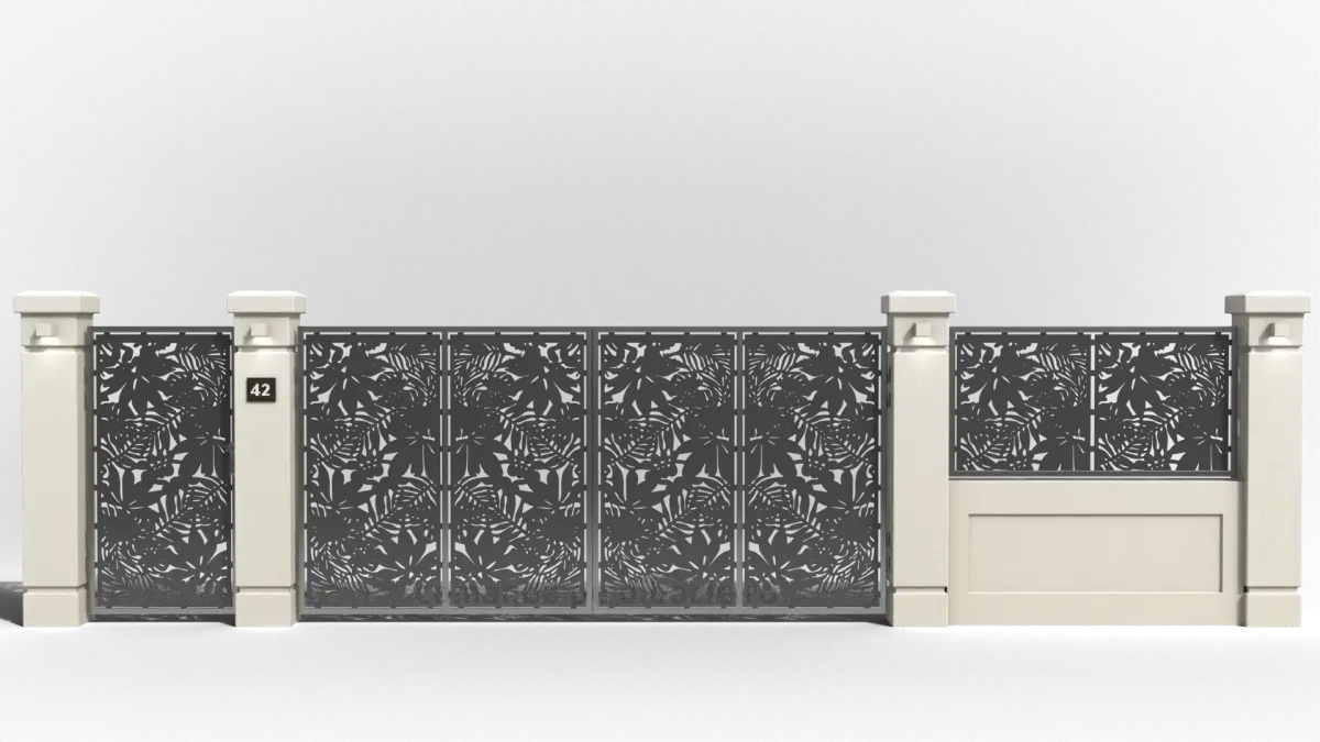 Panou poarta si gard metalic - Gradina botanica