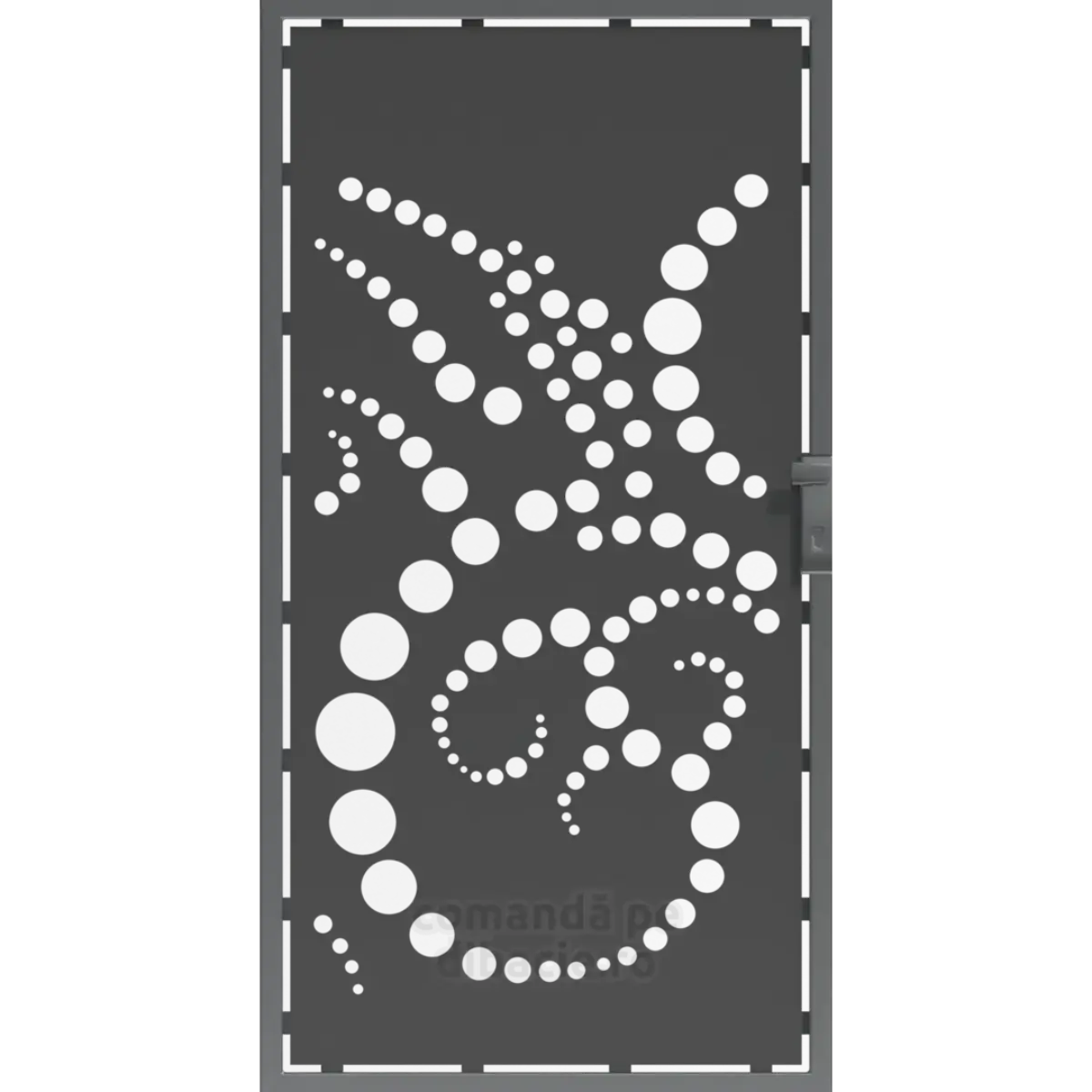 Panou poarta si gard metalic - Fluture cu perle