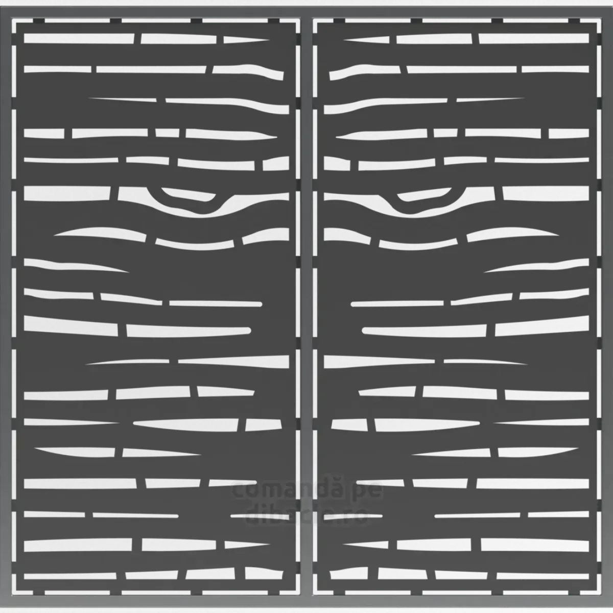 Panou poarta si gard metalic - Bete de bambus