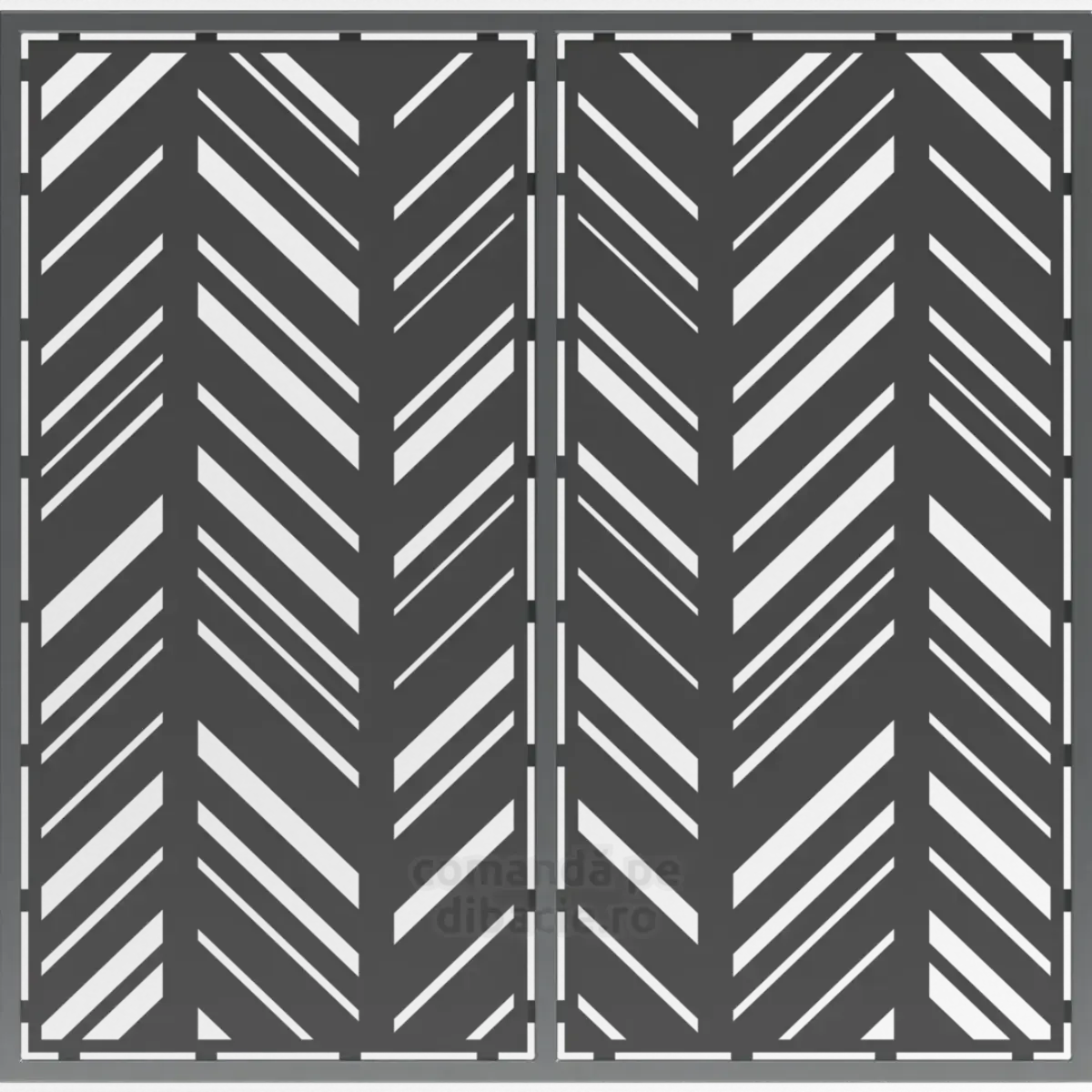 Panou poarta si gard metalic - Ace de brad