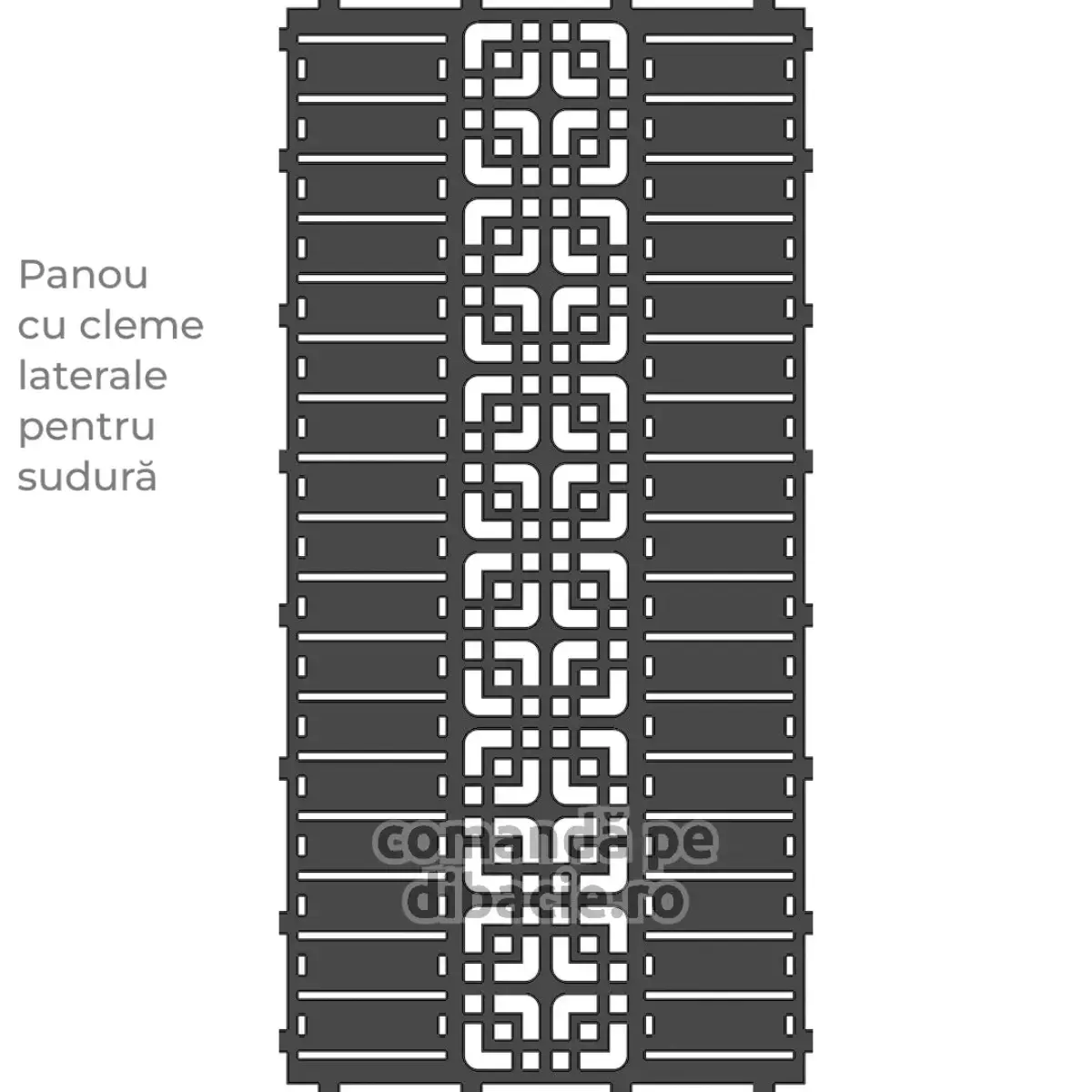 Panou poarta si gard metalic - Motiv oltenesc