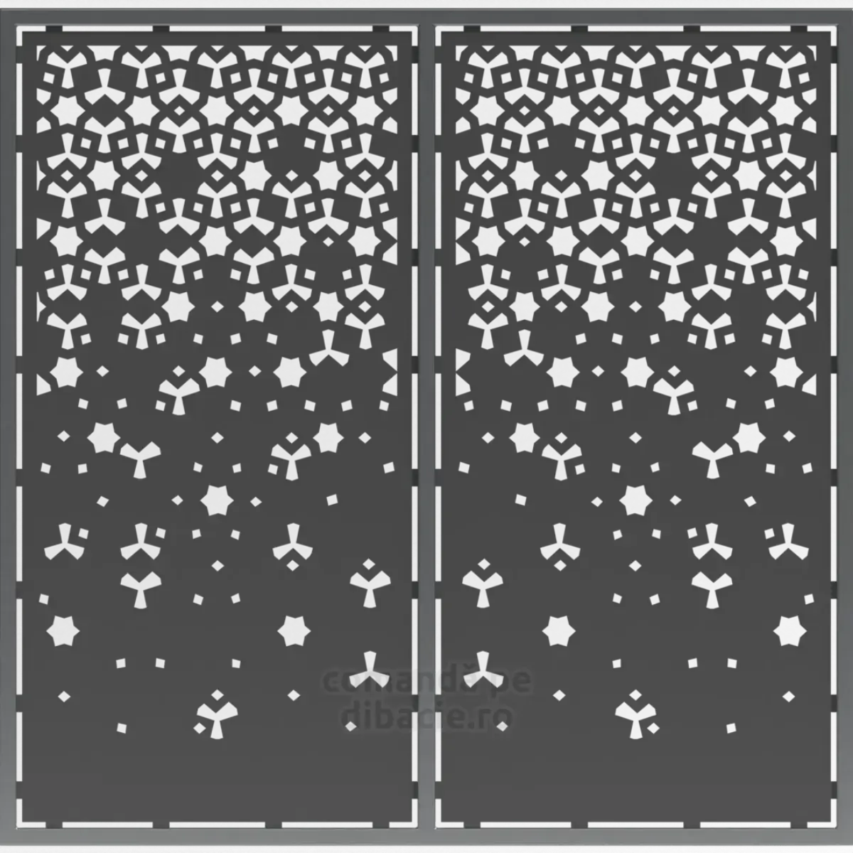 Panou poarta si gard metalic - Trifoi in spatiu