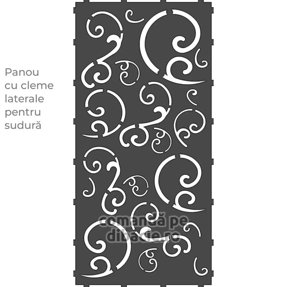 Panou poarta si gard metalic - Flori de mazare