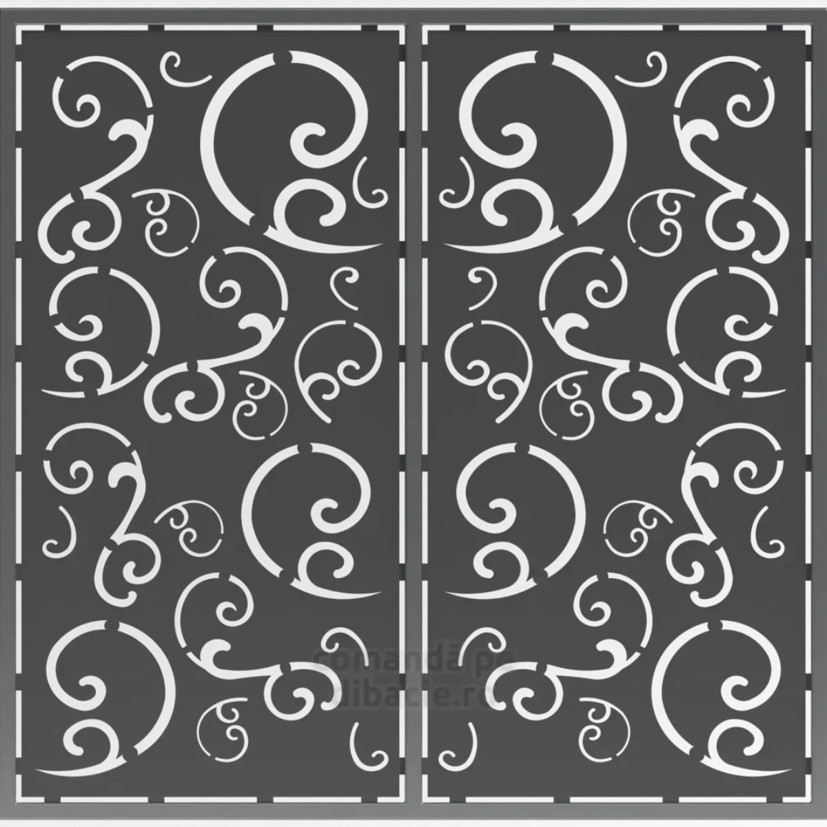 Panou poarta si gard metalic - Flori de mazare