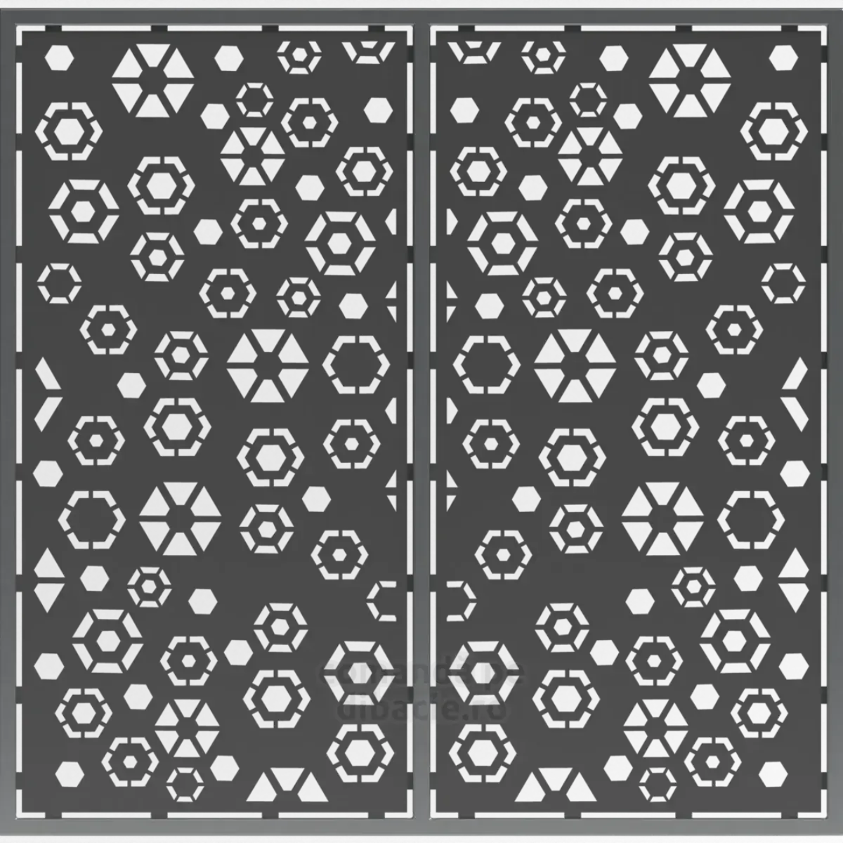 Panou poarta si gard metalic - Fulgi de gheata