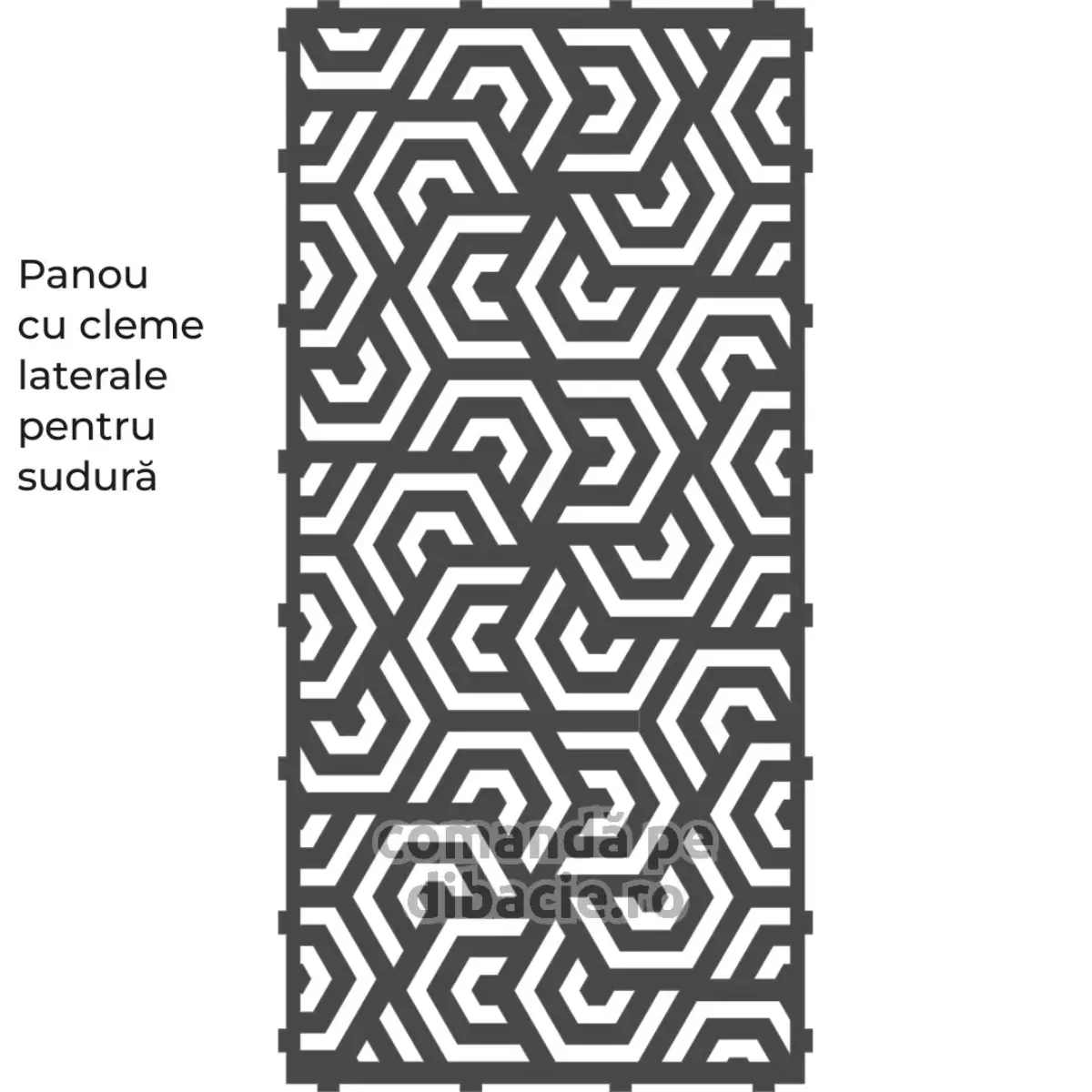 Panou poarta si gard metalic - Hexagon