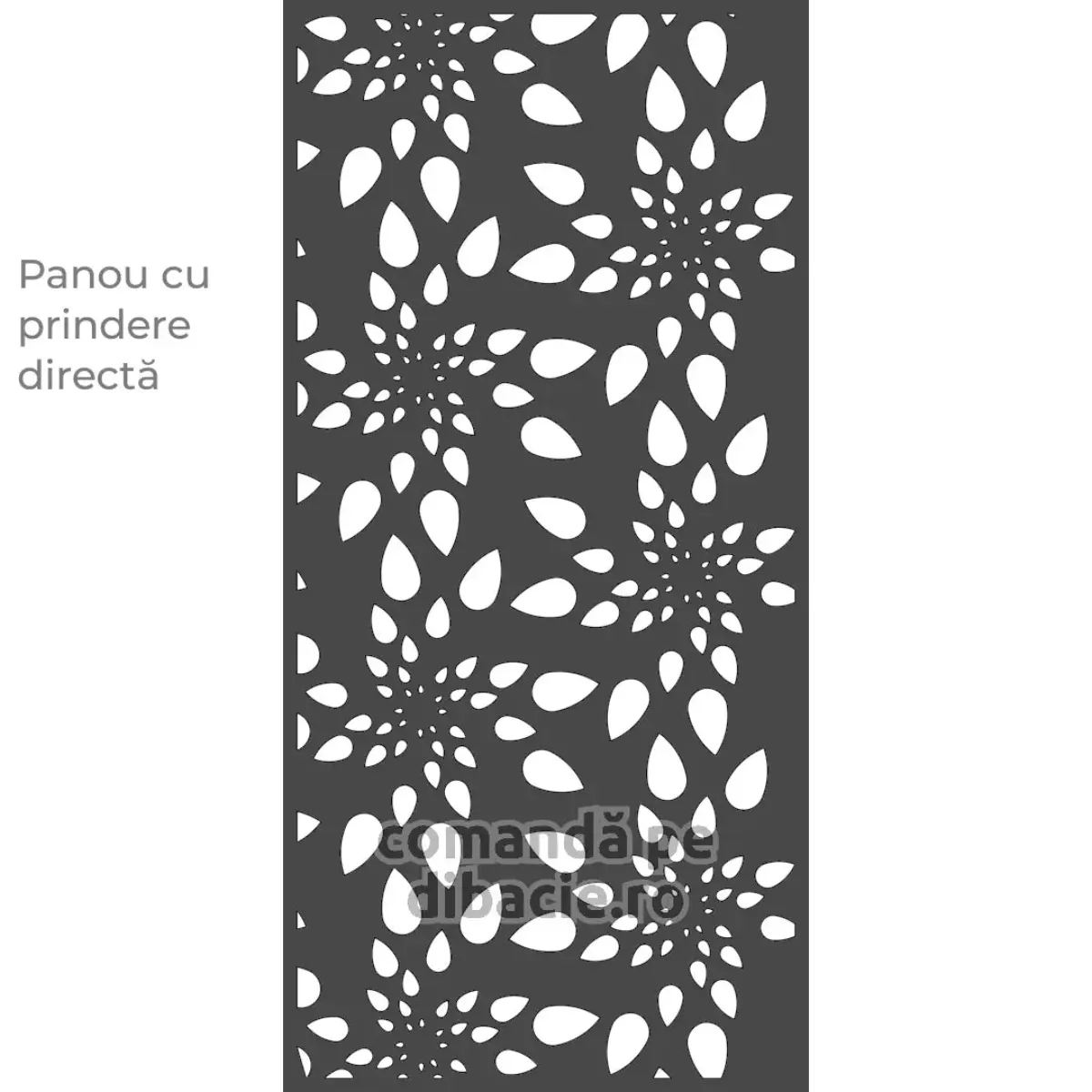 Panou poarta si gard metalic - Crizanteme