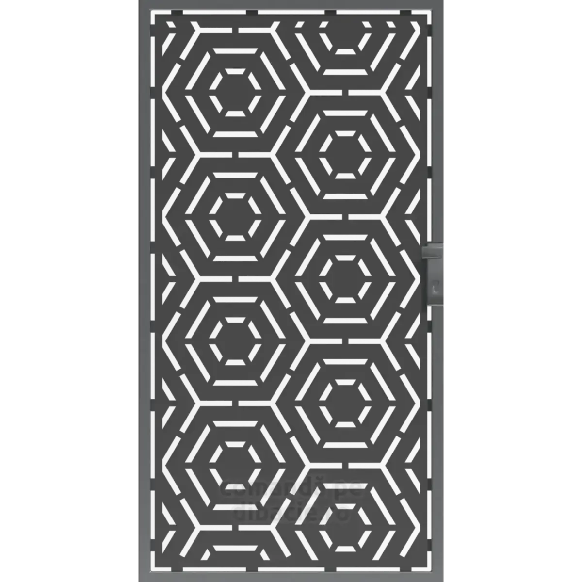 Panou poarta si gard metalic - Coloana hexa