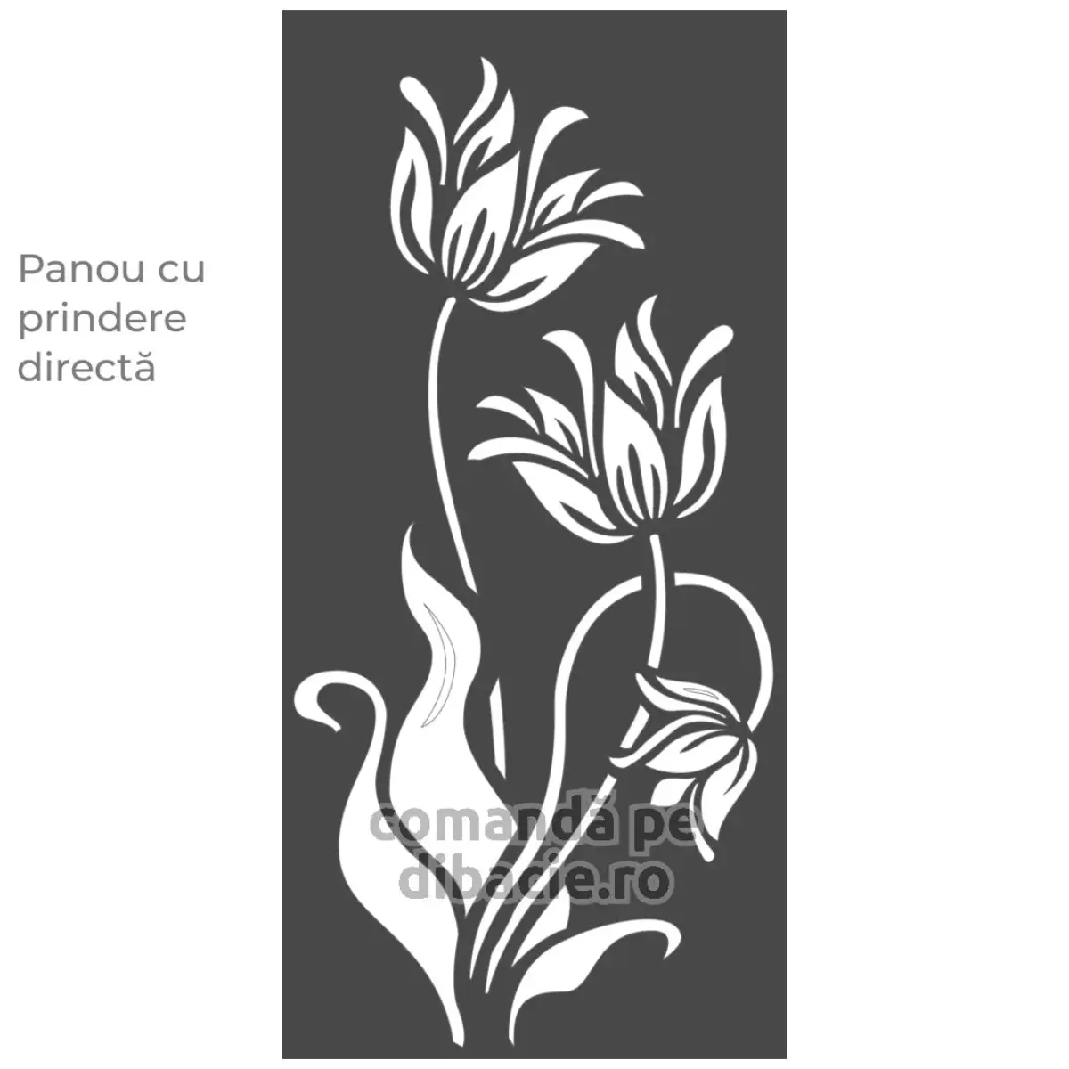 Panou poarta si gard metalic - Laleaua neagra